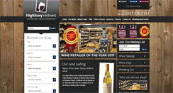Desktop Screenshot of highburyvintners.co.uk